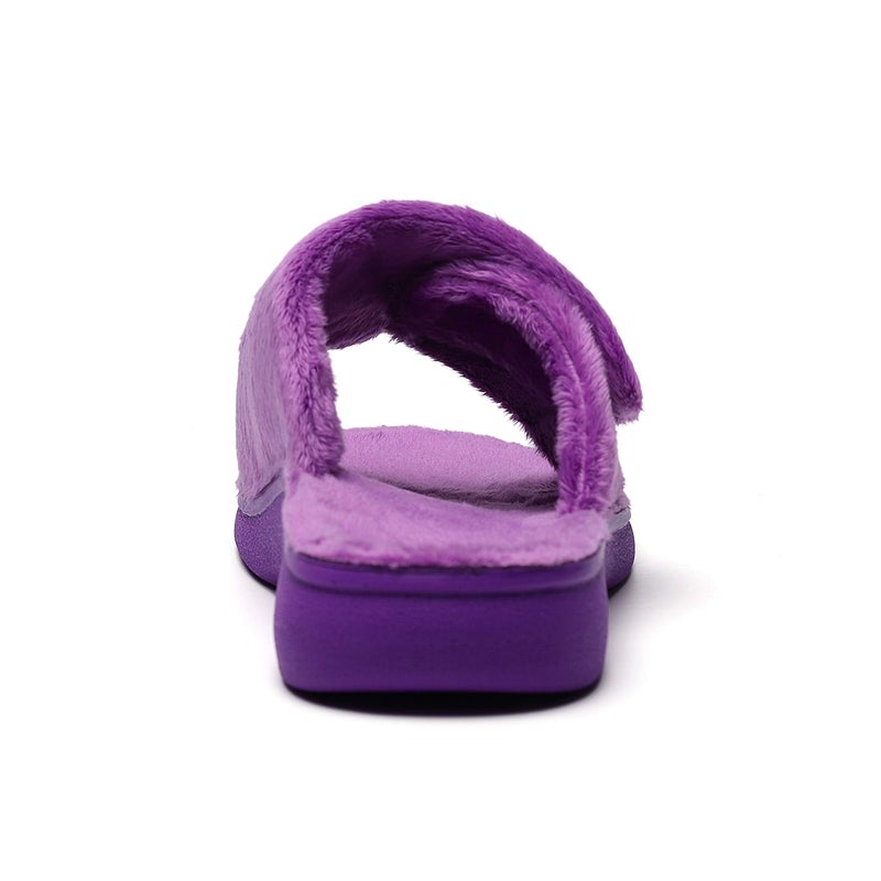SOLLBEAM Women's Plantar Fasciitis Fuzzy House Orthopedic Adjustable Slippers With Arch Support Orthotic Heel Cup Sandals For Ladies - Image 5